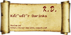 Kövér Darinka névjegykártya